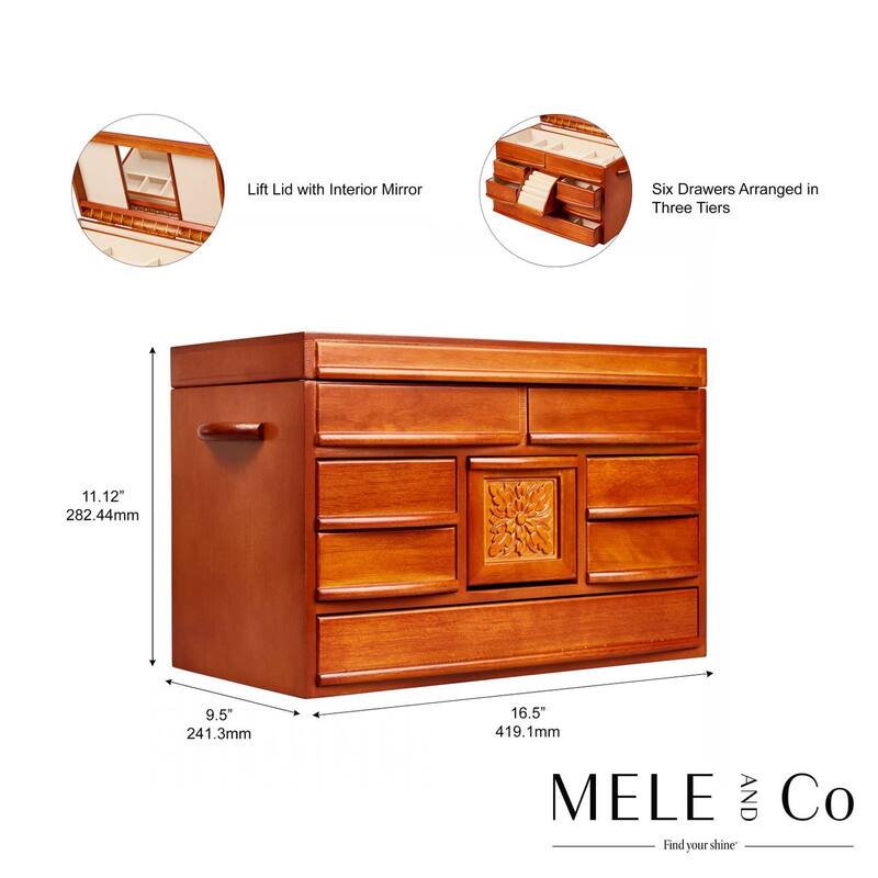 Mele and Co Empress Wooden Jewelry Box Bed Bath & Beyond 39521869