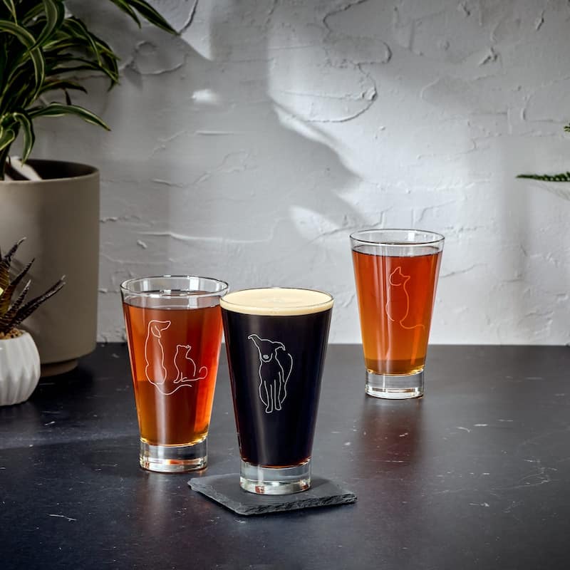 Libbey Modern Pets BFF's Tumbler Drinking Glasses, 14 ounce, Set of 4 - Set of 4