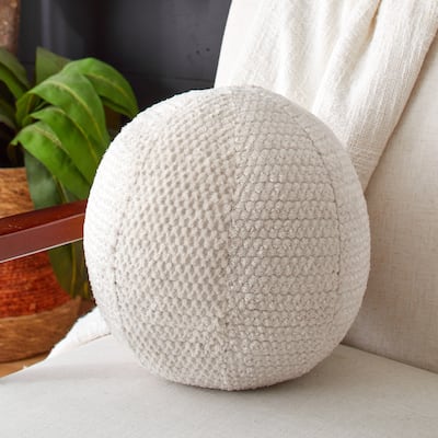 Sorra Home Velvet Shimmer Indoor Ball Pillow