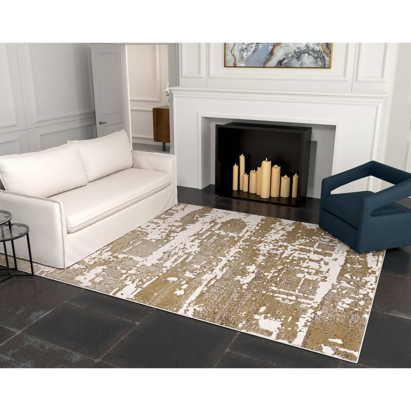 Carson Carrington Monel Abstract Contemporary Rug - 6'7" x 9'6"