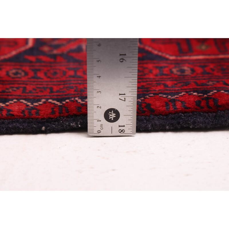 ECARPETGALLERY Hand-knotted Finest Khal Mohammadi Red Wool Rug - 4'2 x 5'10