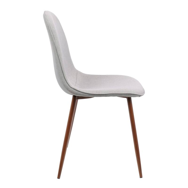 Pebble Mid-Century Modern Upholstered Accent / Dining Chair (Set of 2)