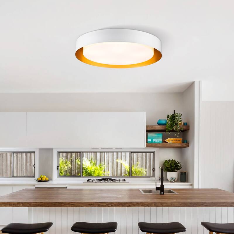Modern Minimalist Round Drum Flush Mount Ceiling Lights