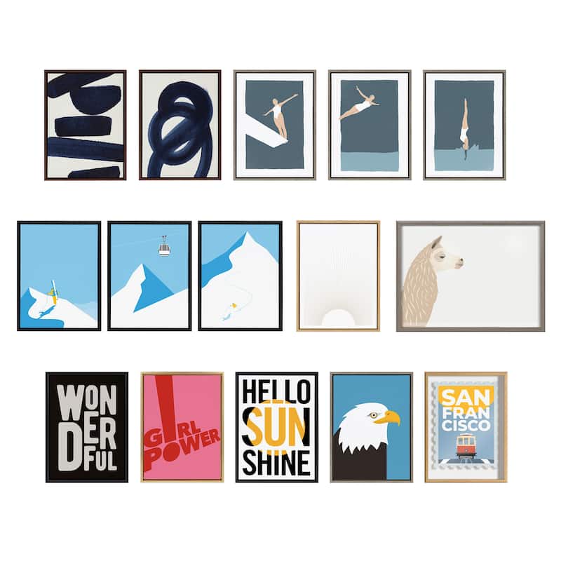 Kate and Laurel Sylvie Black Vase Fly Away Frame Canvas by Rocket Jack