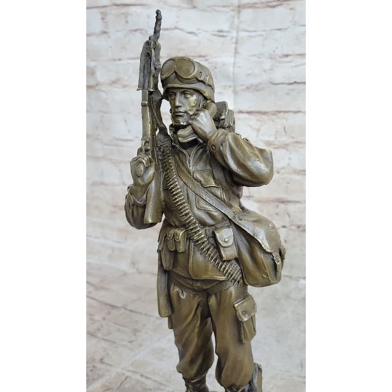 Bronze Statue Unknown Soldier Ww2 Staten Island Ny War Memorial Military Veteran