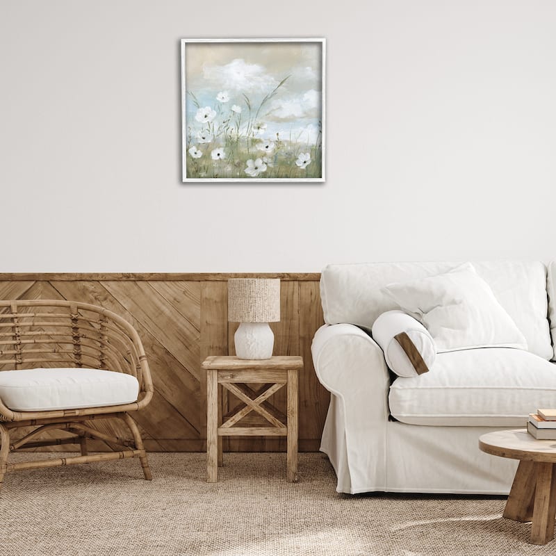 Stupell Clouds Beyond Meadow Framed Giclee Art Design By Nan