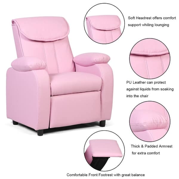 Shop Costway Kid Recliner Sofa Armrest Chair Couch Children Living