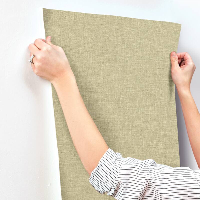 York Wallcoverings Loom Green Wallpaper