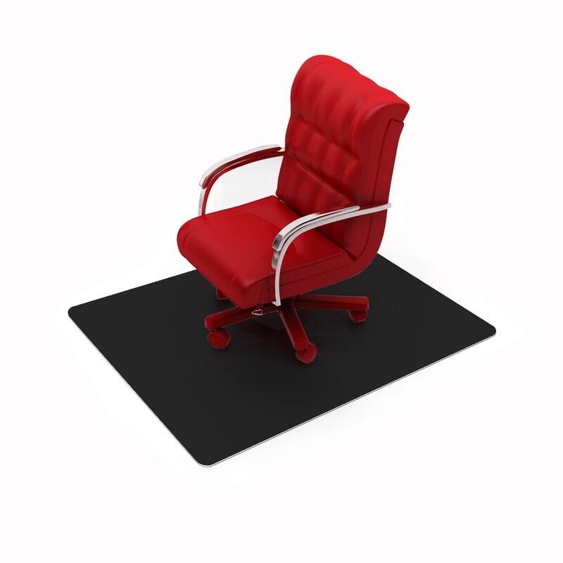 Advantagemat® Black Vinyl Rectangular Chair Mat for Carpets - 48" x 60"