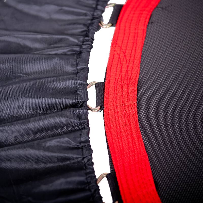 Heavy-Duty Trampoline - Safety Enclosure Net, Reinforced Jumping Mat, Spring Cover Padding, Ladder - Black - 39.37