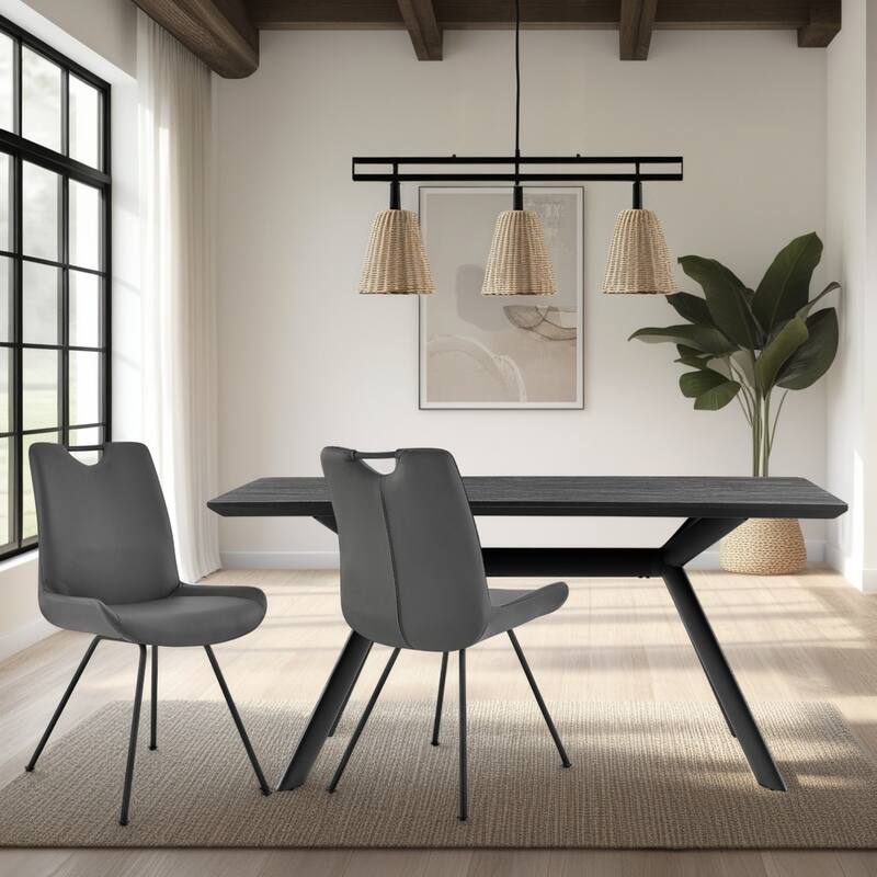Coronado Mid-Century 6 Piece Dining Set with Bench and 4 Chairs