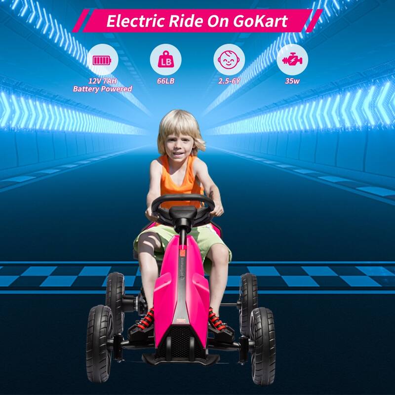 Ride On Toy Car, Battery Powered Pedal Go Karts, 12V