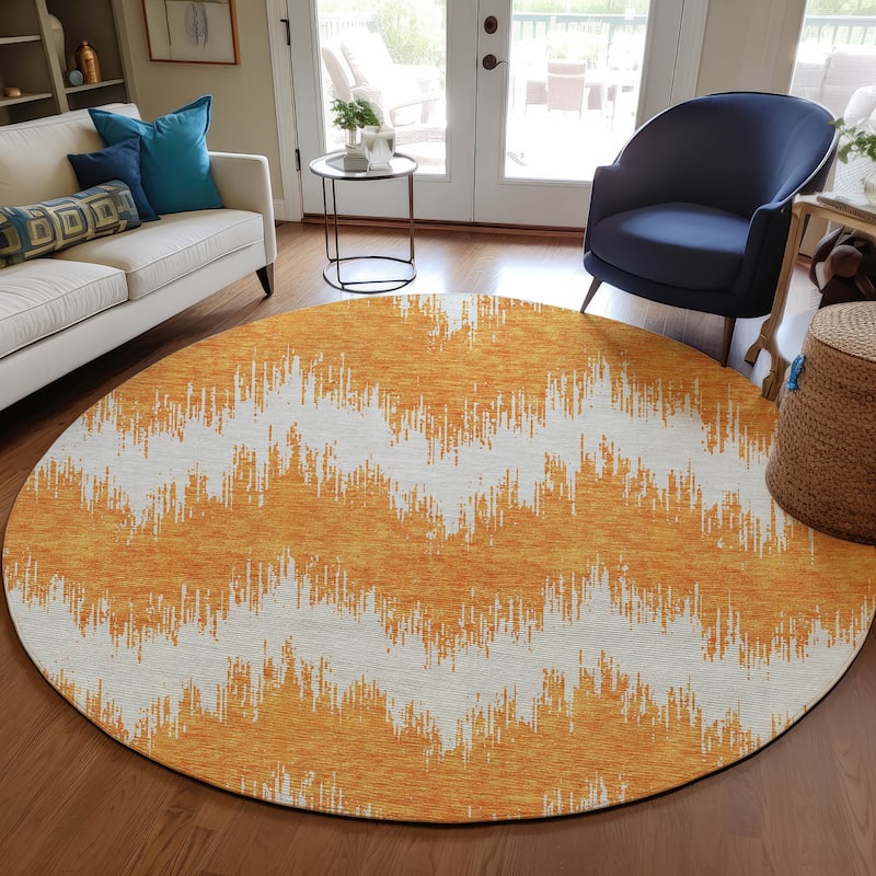 Machine Washable Indoor/ Outdoor Chantille Chevron Modern Rug