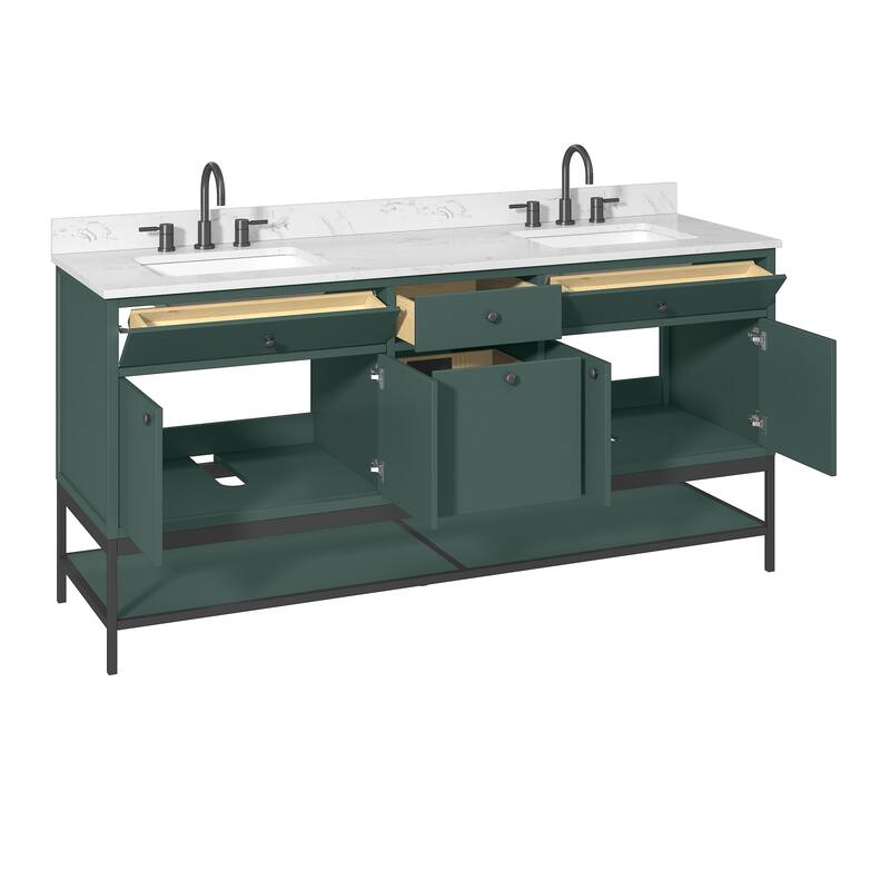 Avanity PAISLEY-VS72 Paisley 72" Free Standing Double Basin Vanity Set