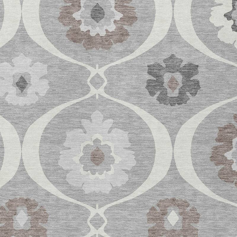 HomeRoots Medallion Transitional Rectangle Outdoor Rug