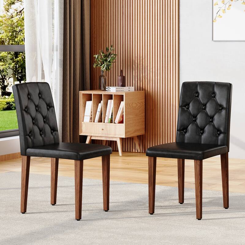 2-piece Technology Cloth Dining Chair: Ergonomically Designed with a Buckle Backrest, 35 inches High, Metal Legs