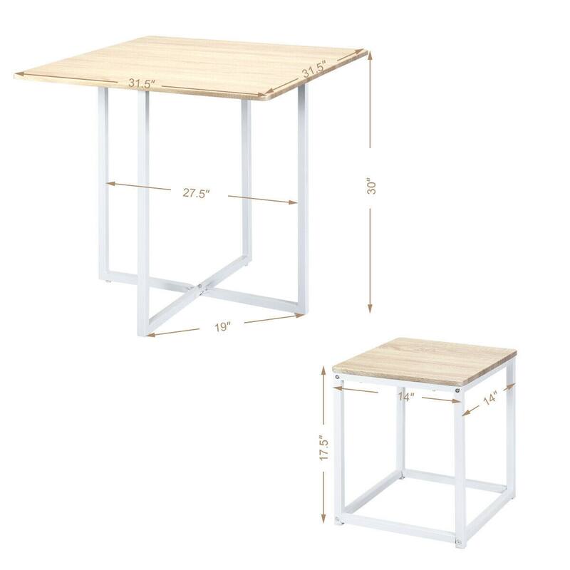 5 pcs Dining Table And Chairs Set Compact Space Bar