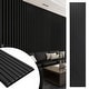 preview thumbnail 3 of 41, 4 Panels 93"x12" MDF Slat 3D Wall Paneling Cover 31 Sq.Ft. - N/A