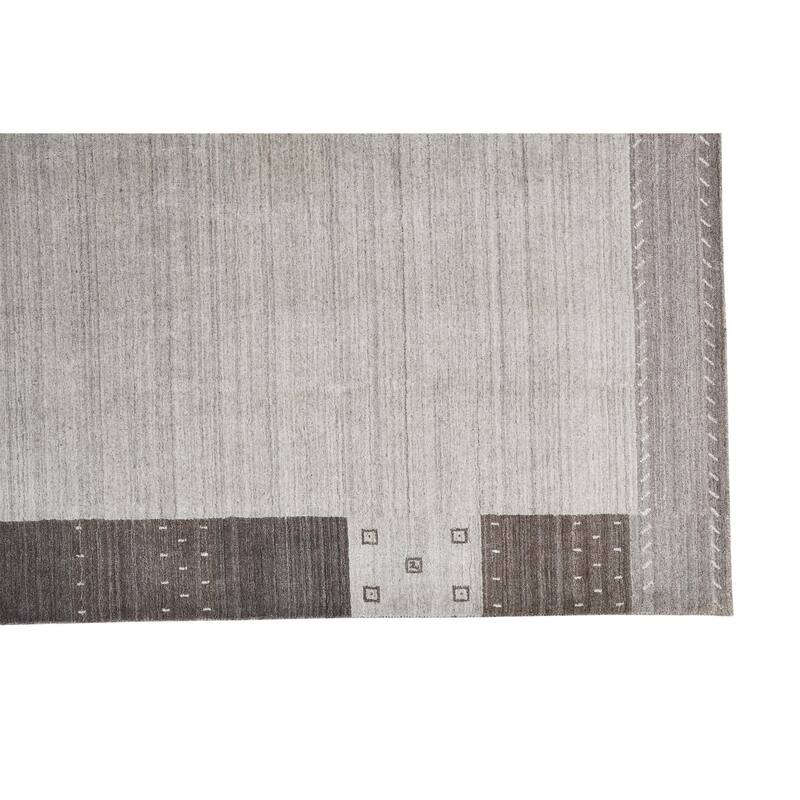 Yurie Contemporary Gebbah Rug, Light Gray/Denim Blue, Area Rug