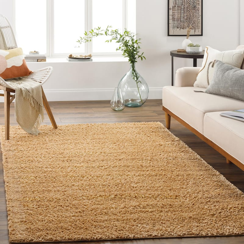 Livabliss Deluxe Shag Minimalist Medallion Area Rug