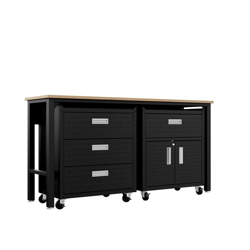 3-Piece Fortress Mobile Space-Saving Garage Cabinet and Worktable 5.0