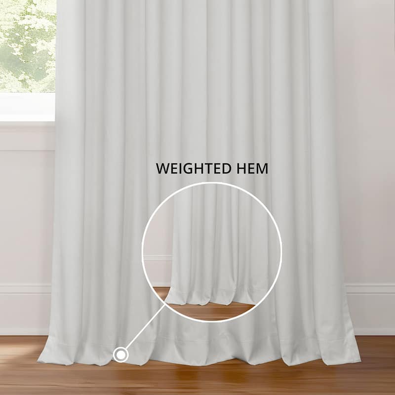 Exclusive Fabrics Extra Wide Performance Linen Blackout Curtains (1 Panel) Thermal Insulated Window Curtains