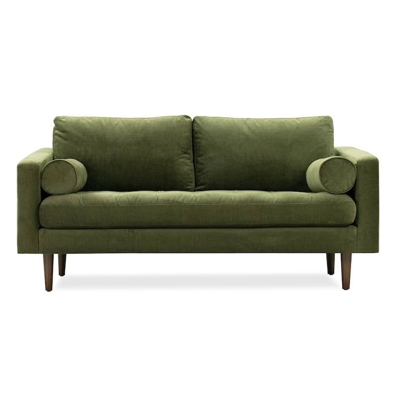 Poly & Bark Napa 72" Velvet Fabric Apartment Sofa - Distressed Green Velvet