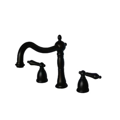 Kingston Brass Heritage Widespread Deck Mounted Roman Tub Filler with