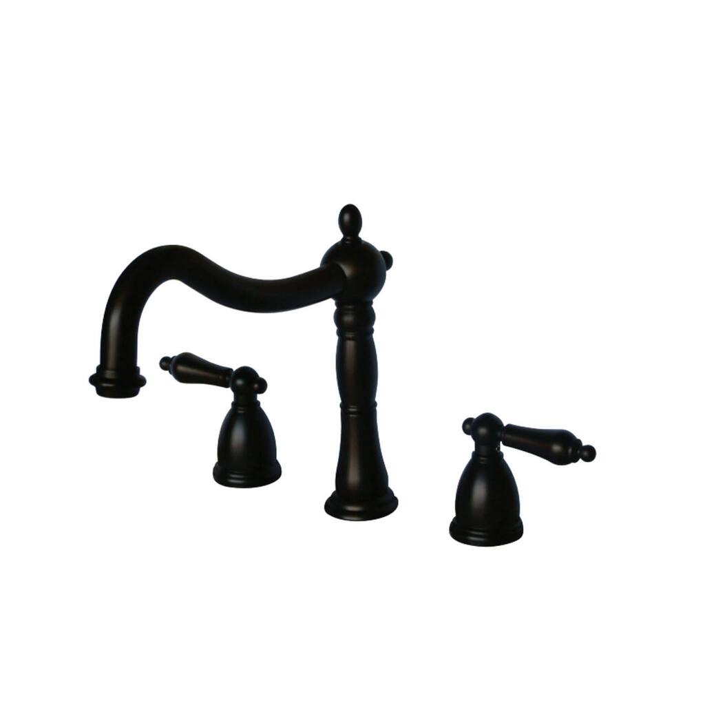 Kingston Brass Heritage Widespread Deck Mounted Roman Tub Filler with