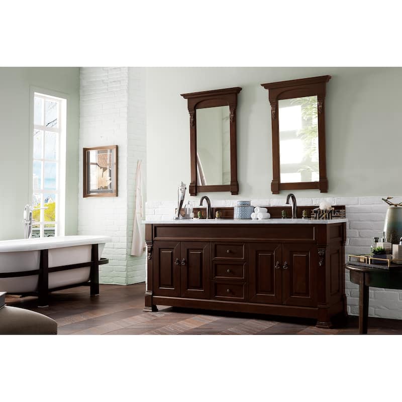 James Martin Vanities Brookfield 72" Double Vanity, Burnished Mahogany