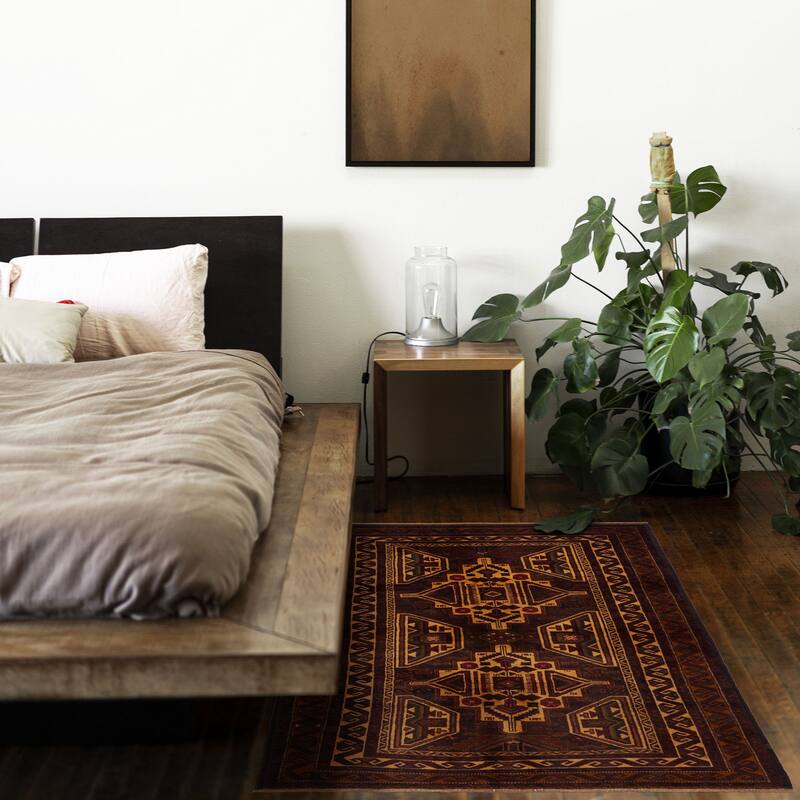 ECARPETGALLERY Hand-knotted Teimani Beige, Brown Wool Rug - 3'9 x 6'0