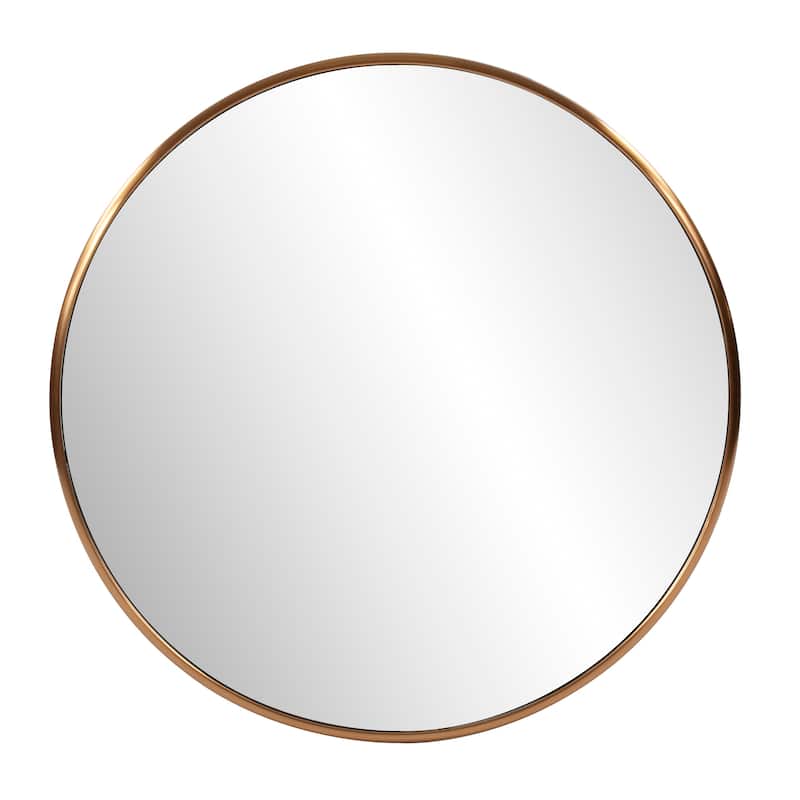 Allan Andrews Round Decorative Stainless Steel Framed Wall & Accent Mirror - 32"D
