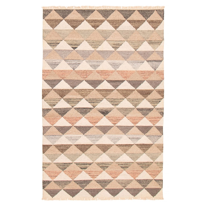 Ankara FW Cream Kilim 4'10" x 7'10" - 4'10 x 7'10 - Cream - 4'10 x 7'10