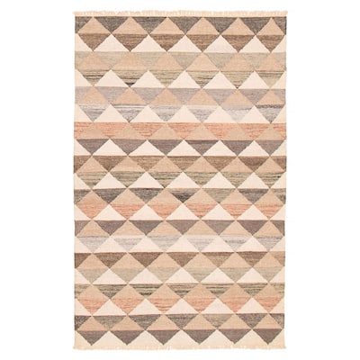 Ankara FW Cream Kilim 4'10" x 7'10" - 4'10 x 7'10