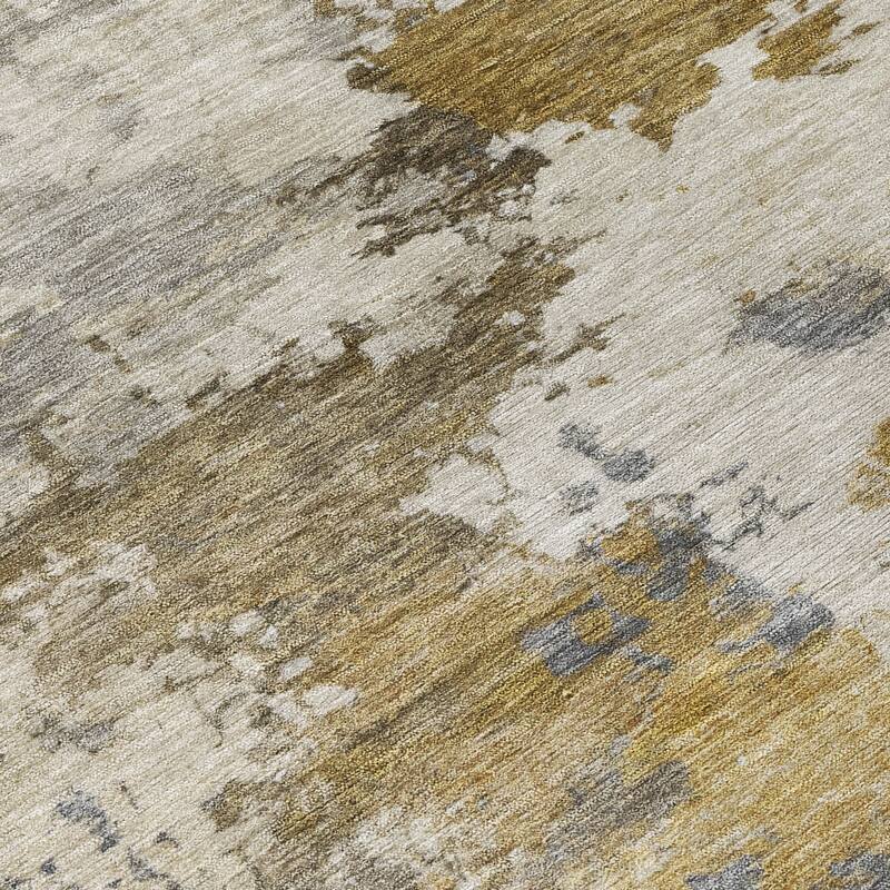 Machine Washable Indoor/Outdoor Abstract Blend Chantille Rug