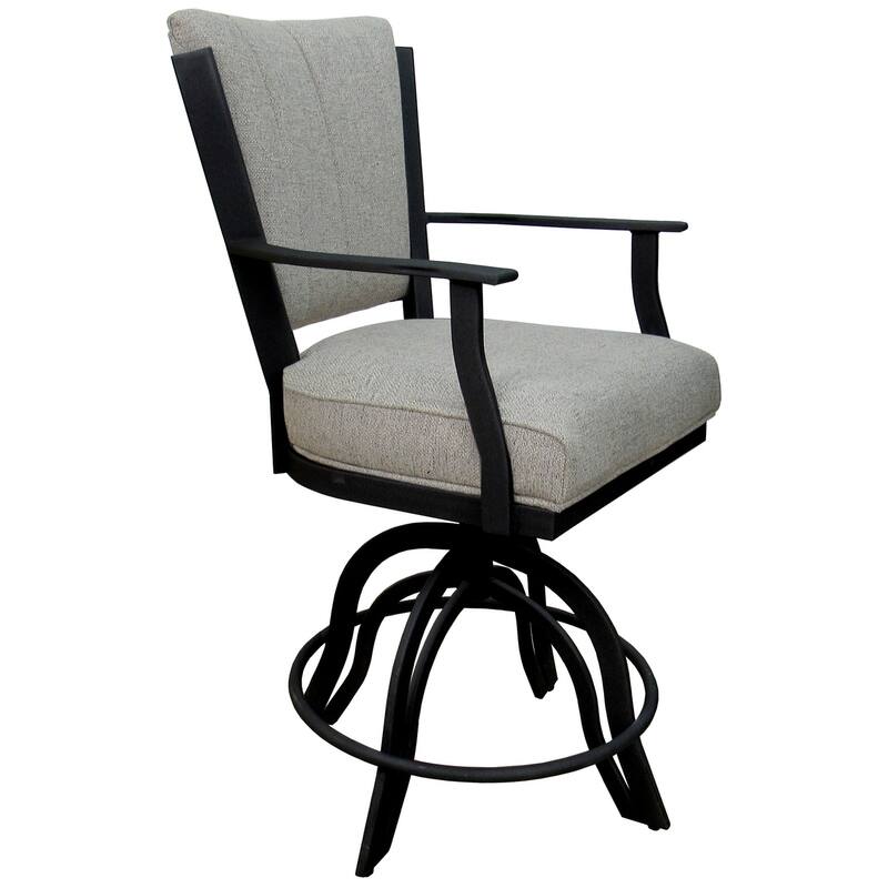 Montana Grey Swivel Tilt Metal 30" or Counter 26" Bar Stool - Black - Counter Height