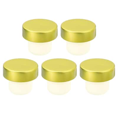 5Pcs T-shaped Stoppers, 1.06" Cork Wine Stopper, Gold