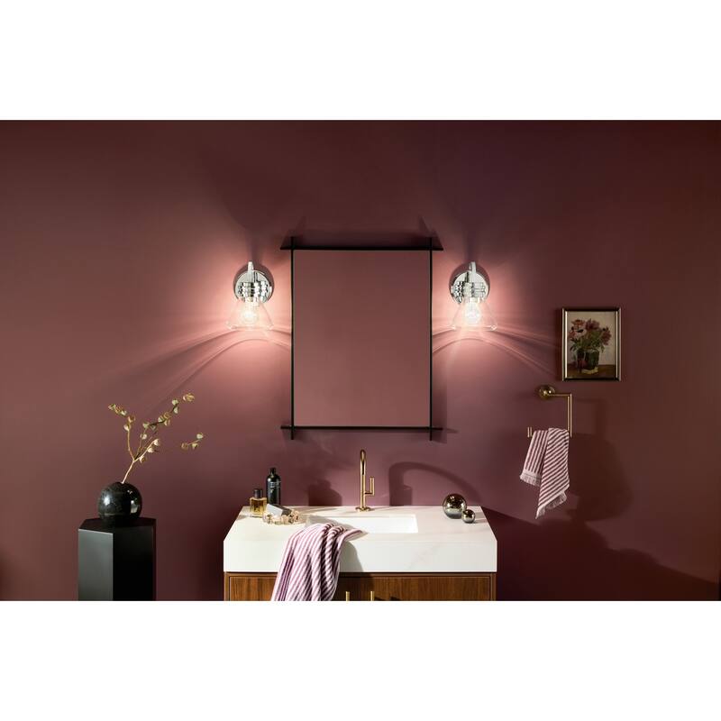 Kichler Lighting Farum 9.5" 1-Light Wall Sconce with Clear Glass in Chrome