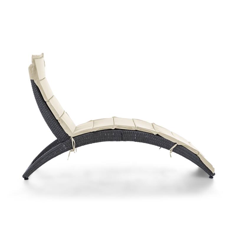 Sion Contemporary Wicker Curved Outdoor Lounger by M&L Co.