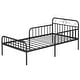 preview thumbnail 1 of 25, Twin Size Bed Frame with Headboard and Safety Side Guardrails-Black Black