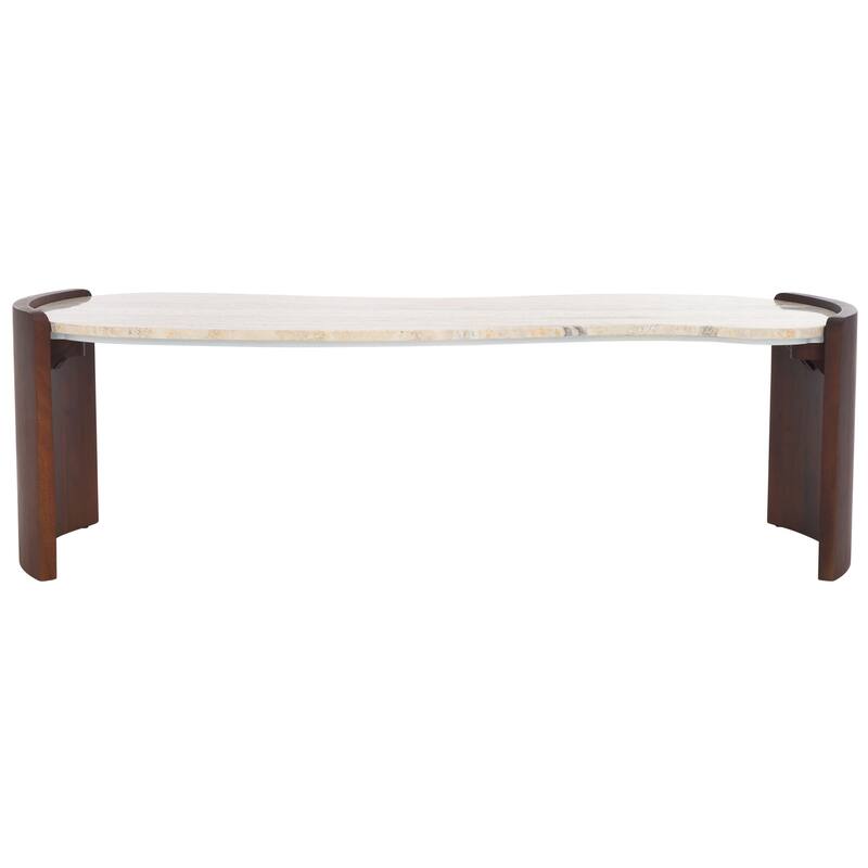 SAFAVIEH Couture Sheyenne Travertine Coffee Table - 50"W x 24"D x 15"H