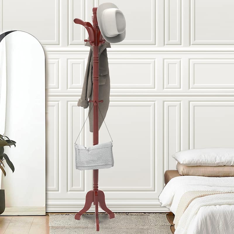 18.5" Wide Solid Wood Freestanding Coat Rack - 69.5" H x 18.5" W x 18.5" D
