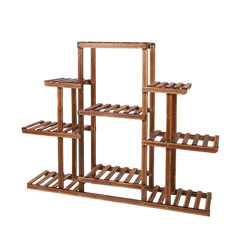 Large Ladder Multi Plant Stand Wooden Garden Planter Shelf