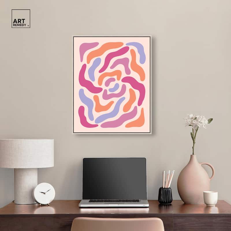 Petals Floral Form Canvas by Art Remedy