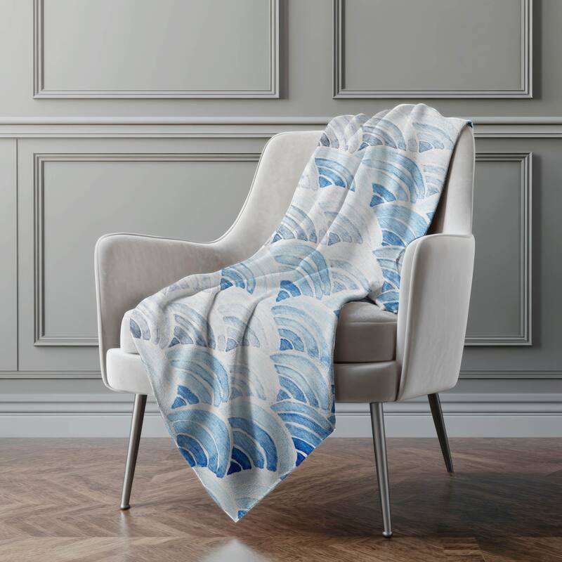 Premium Machine Washable ASB184 Contemporary Ombre Sherpa Throw Blanket