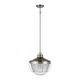preview thumbnail 2 of 1, Seaway Passage 1-Light pendant in Black Nickel / Satin Nickel