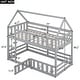 preview thumbnail 13 of 16, Solid Wood Twin Over Twin House Bunk Bed with Fence and Door