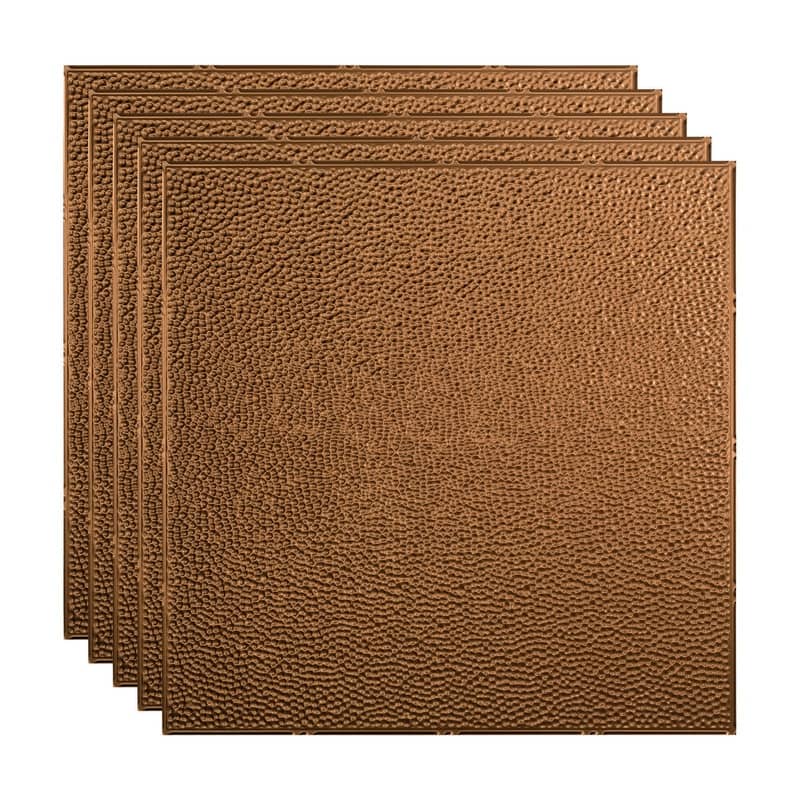 FASÄDE Border Fill Decorative Vinyl 2ft x 2ft Lay in Ceiling Panel in Oil Rubbed Bronze (5 Pack) - 5 Pack - Oil Rubbed Bronze