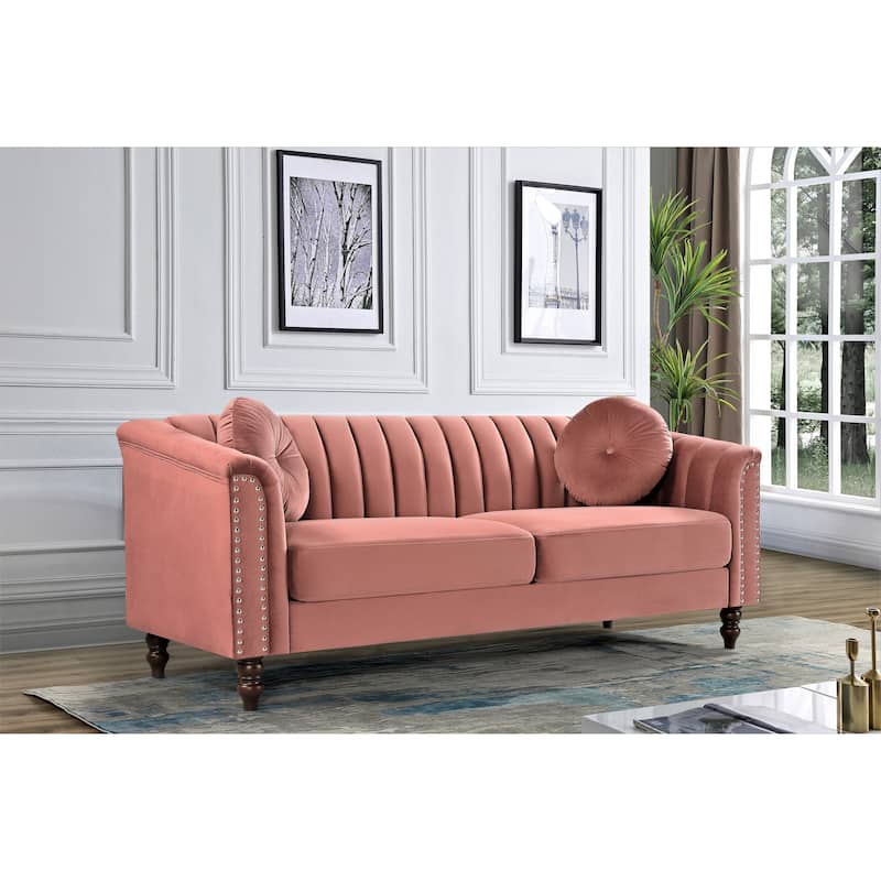Hills Tufted Back Nailhead 75.2" Sofa