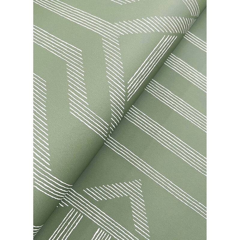 A-Street Prints Essex Green Geometric Wallpaper